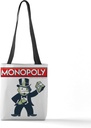CafePress Mr. Monopoly Cash Stacks 13"x13" Reusable Grocery Shopping Sling Tote Bag