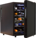 Koolatron 20 Bottle Wine Fridge – Freestanding Wine Cooler with Glass Door, 1.7 cu. ft (48L), Beverage Can Refrigerator, Digital Temperature Control, Ideal for Red, White & Sparkling Wine, Champagne