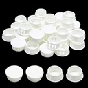 3/4"(19mm) Plastic Hole Plugs, Flush Type Panel Snap in Locking Door Screw Shelf Hole Plug, Round Drilling Hole Cover Cabinet Furniture Cupboard Shelves Pipe Insert End Caps, 25PCS White