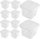 OUNONA 50pcs Clear Cake Box Muffin Holders Dessert Containers for Bakery Pastry Cookie Packaging Safe Portable Bakery Boxes for Parties Family Use