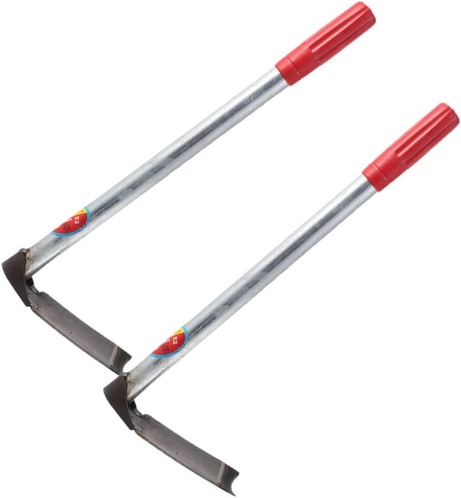 Garden Hoe for Weeding and Planting Mini Hand Tool Steel Blade and Ergonomic Handle for Outdoor Gardening 2-Piece Set