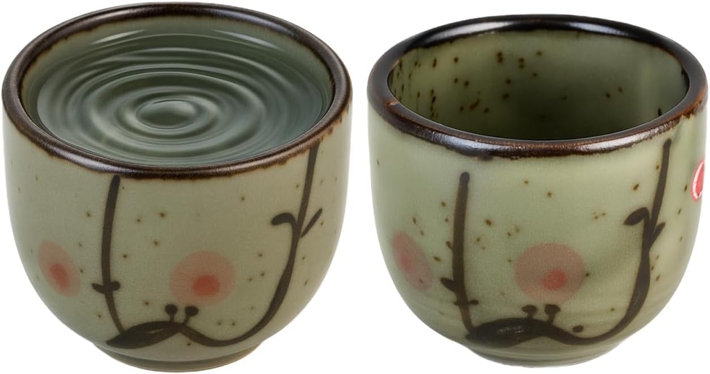 JapanBargain 2755, Authentic Japaese Porcelain Sake Cups Microwave Safe, 1.5 oz, Made in Japan, Set of 2