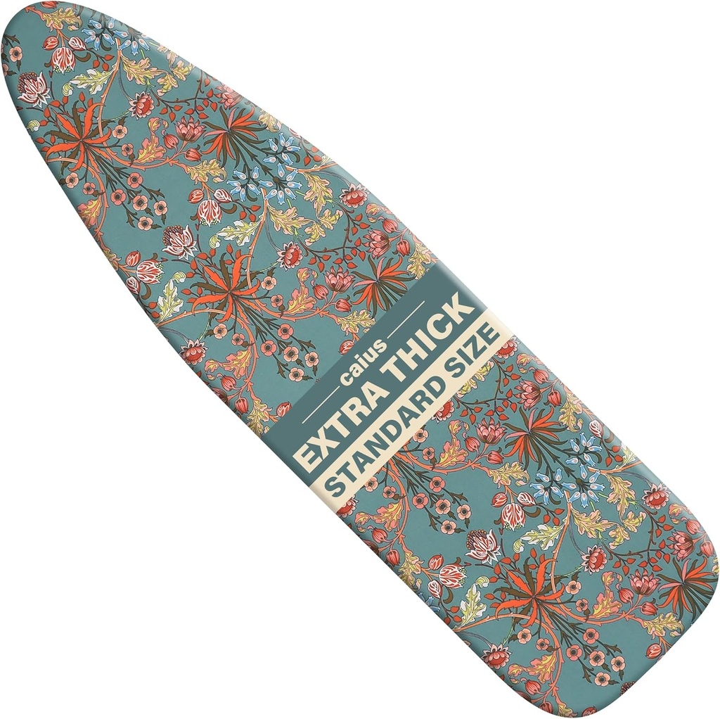 caius Easy Installation 15x54 Ironing Board Cover and Pad - Elastic Edge, Applicable Standard Size Iron Board Cover, Stain Resistant, Setup for Effortless Ironing Experience