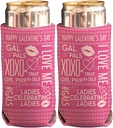 VictoryStore Slim Can Coolers: Happy Galentine's Day Slim Can Cooler for 12oz Tall Skinny Cans, For Bachelorette Party, Beach, And Outdoors (6)