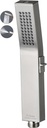 G-Promise All Metal Square 2 Function Handheld Shower Head, with Side Push Switch, Easy and Quick Switch to Power Wash Mode, Bathroom Shower Wand Design Exquisite Luxury, 2.5 GPM, Brushed Nickel