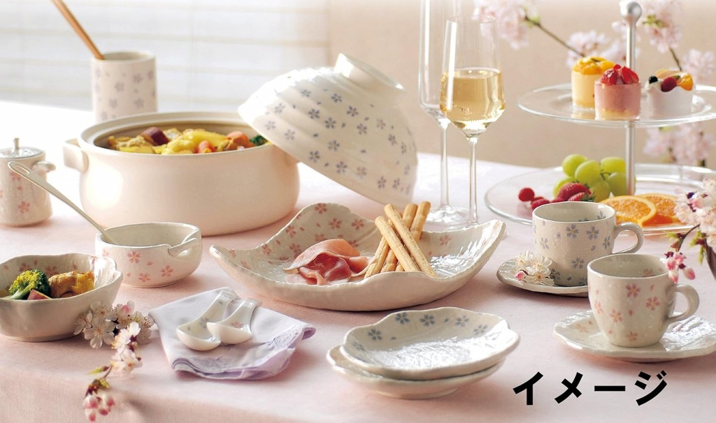 かじゅあるらいふ(Kakuni) Mino Ware K43052 Komon Sakura Jujiji Purple