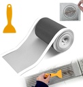4 Inch x 33 FT Disposable Shower Drain Screen Self-Adhesive Stickers, with Cleaning Shovel, Showers Drain Hair Catcher, Shower Drain Mesh Stickers for Bathroom Kitchen Sink