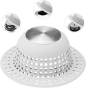 Shower Drain Hair Catcher Bathtub Drain Cover Shower Protector for Pop-Up & Regular Drains