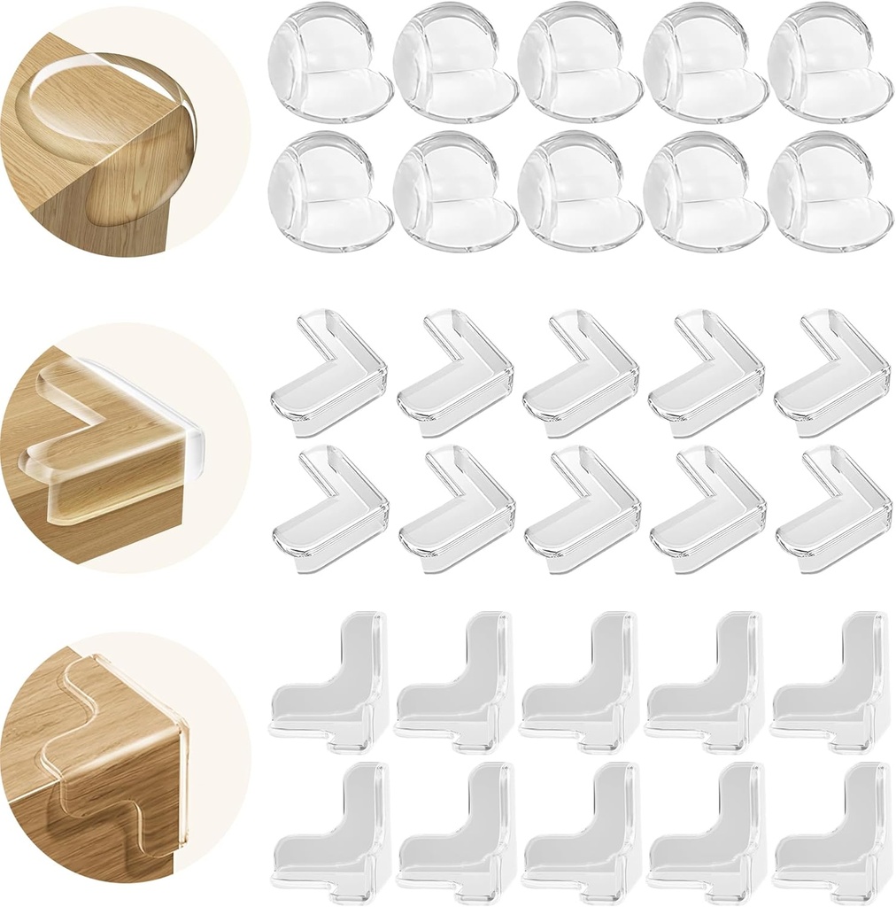 30Pack Baby Corner Protector Guards, Table Edge Protector for Baby, Baby Proof Edge Guards, Baby Safety Table Corner Covers, Corner Protectors for Furniture Against Sharp Corners