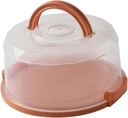 Generic Minimalist Orange 8inch Cake Carrier, Cake Container, Pie Cake Carrier with Lid, Cake Transport Container for Cakes and Pies