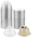 Patelai Clear Plastic Mini Cupcake Container, Mini Cupcake Box Muffin Dome Muffin Single Container Box for Wedding Birthday Cheese Pastry Dessert Cake(Clear,150 Pieces)
