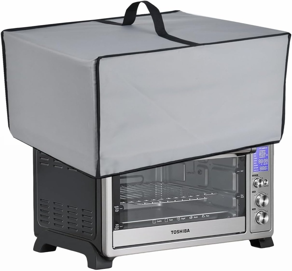 Heavy Duty Dust Cover Water Resistant Compatible With Nuwave Bravo XL Pro 30QT Air Fryer Toaster Oven 20856/TOSHIBA AC25CEW-SS/AC25CEW-BS Convection Toaster Oven (Silver Grey)