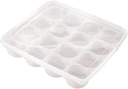 TEHAUX 16-Cavity Cupcake and Sushi Storage Organizer Lid Food-Grade Plastic Dessert Holder for Refrigerators for Cakes and Egg Storage