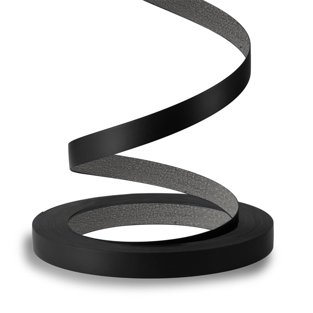 Black Edge Banding, 2 inch x 25ft roll of Veneer Edge Banding -Pre-glued Flexible Edging, PVC Tape Banding on with Hot Melt Adhesive Easy Application for Cabinet Repair Furniture Restoration