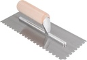 ROBERTS 1/4" x 1/4" x 1/4" V-Notch Flat Top Wood Flooring Trowel with Wood Handle