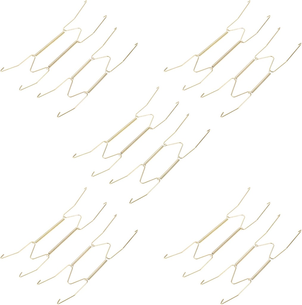 10pcs Metal Spring Plate Hanger Wall Plate Hook Adjustable for Home Decoration