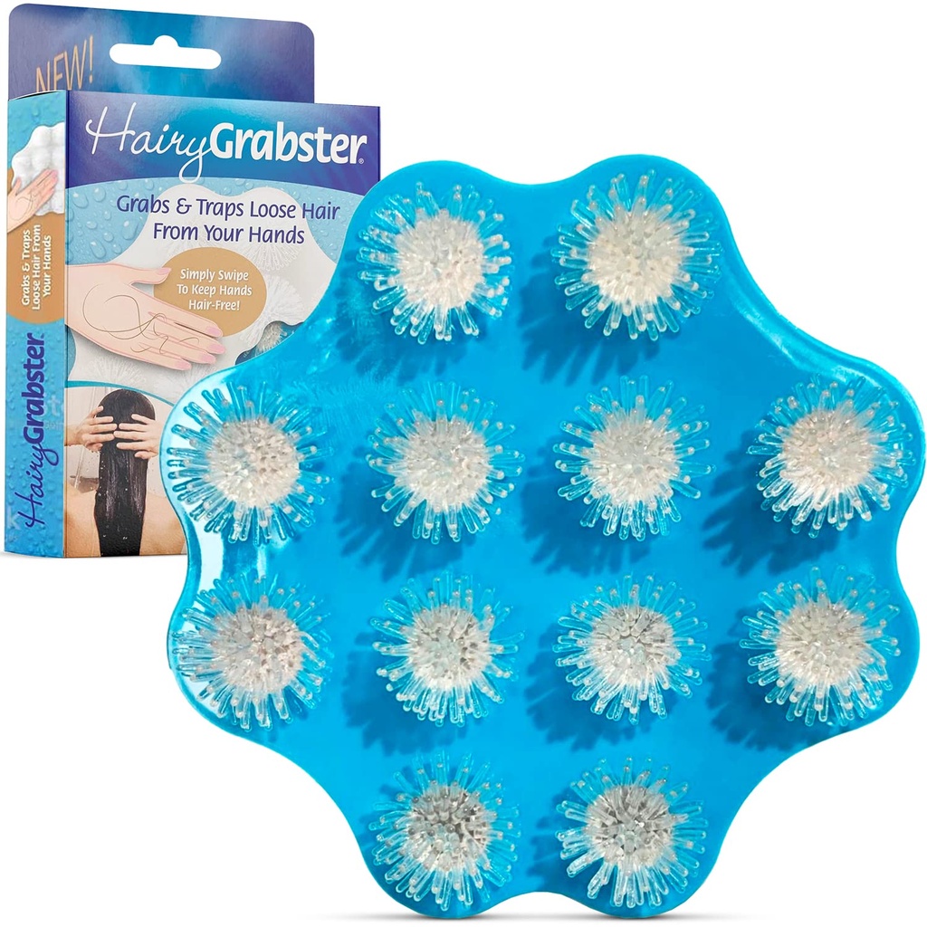 As Seen on Shark Tank Hair Shower Drain Hair Catcher, Hair Stopper Bathtub Drain Protector, & Catcher Drain Cover Alternative, Must-Haves HairyGrabster, 1 Pack, Blue