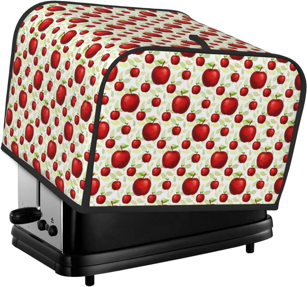 Oven Cover Kitchen Bread Machine Protector,4 Slice Toaster Cover For Home,Fingerprint Coaster Cover,Kitchen Small Appliance,Fruit Apples