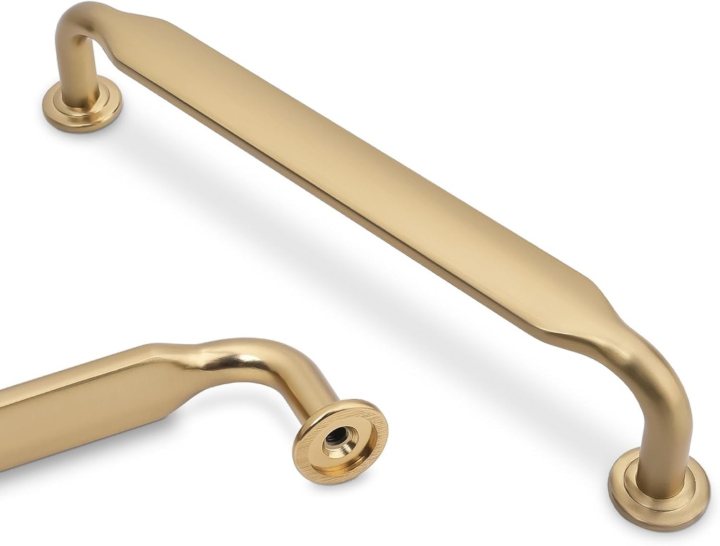 10 Pack Champagne Bronze Cabinet Pulls 5 Inch(128mm) Hole Centers Kitchen Cabinet Handles Zinc Alloy Champagne Drawer Pulls Solid Cabinet Hardware