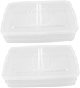 Zerodeko 2pcs Pizza Dough Proofing Rack Lid Handle Sturdy Dough Trays for Pizza Bread Translucent Storage Box for Easy Fermentation