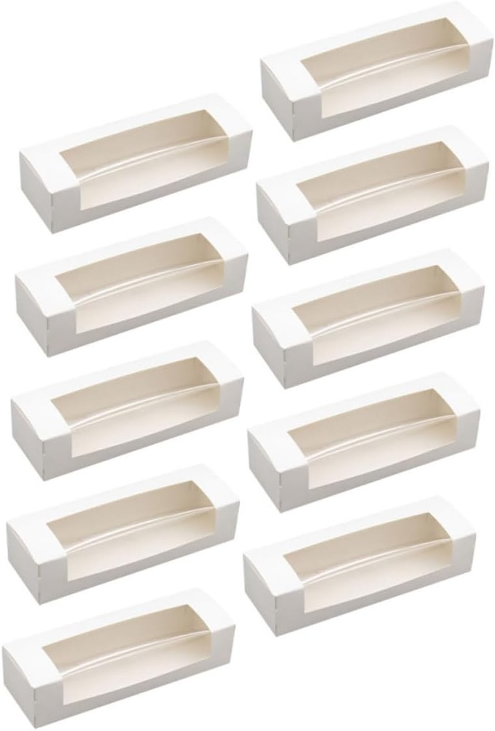 Ciieeo 10pcs Cake Carrier Box Cookie Boxes Window Cake Storage Case Portable Dessert