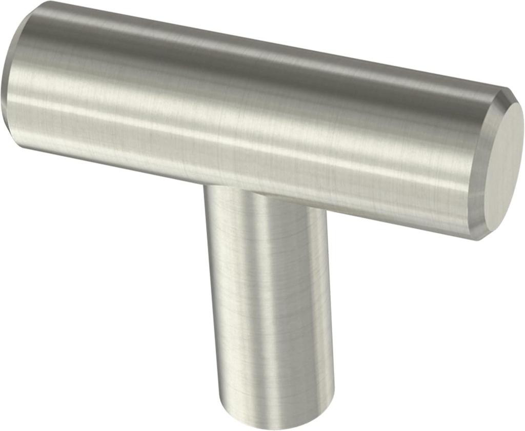 Franklin Brass Simple Bar (10-Pack) Cabinet Knobs | Stainless Steel Handles for Dresser Furniture Drawers/Kitchen/Door/Bathroom | 1-1/4" P46643K-SS-B