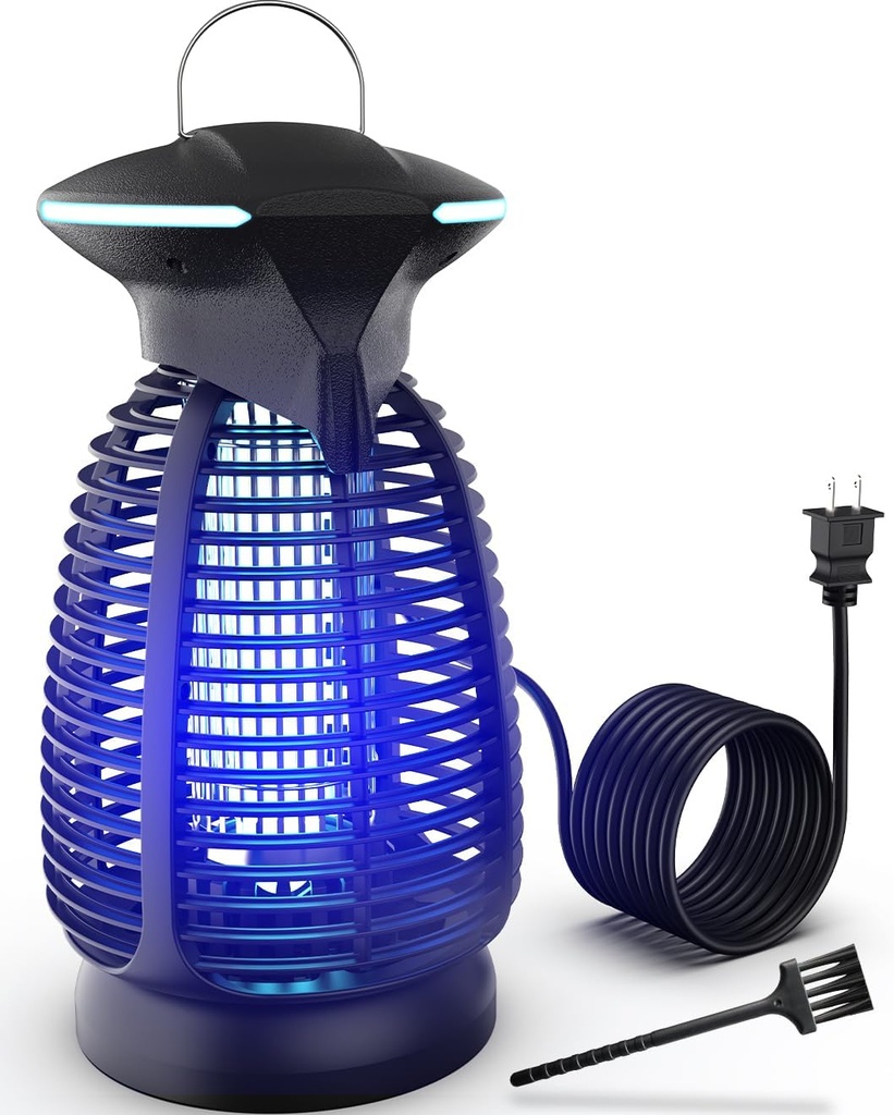 Bug Zapper Outdoor for Mosquito Flies - Waterproof Insect Killer Trap Lamp Electric 4200V Powerful Bug Zappers Indoor with LED Light for Patio Porch Garage Backyard & Home