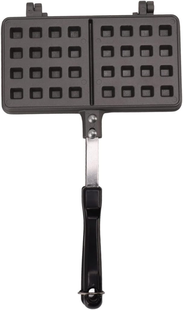 Waffle Maker Pan, Aluminum Alloy Waffle Iron with Long Handle Non Stick Waffle Cone Maker for Kitchen Cooking