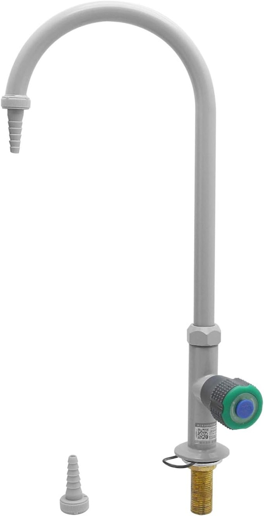 CGOLDENWALL Lab Faucet Laboratory Faucet Desktop Copper Sink Faucet Single Nozzle Port for Laboratory Hospital Schools Higher Education (1112 Copper Made Grey)