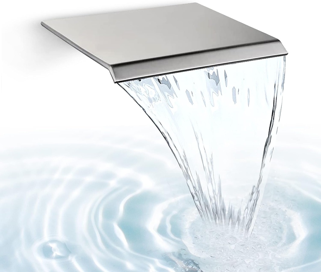 Wall Mount Tub Spout Waterfall Tub Filler Faucet for Bathroom Multiple Uses, High Flow Bathtub Cascade Waterfall Spout Fixtures Bathroom Bathtub Faucets, Brushed Nickel