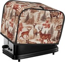 Animal Wilderness Bear Deer 2 Slice Toaster Covers Dustproof Splash-Proof Bread Machine Cover Fingerprint Protectors Small Washable Kitchen Appliance Cover Universal Size
