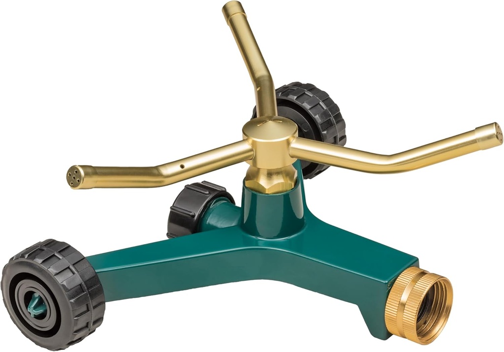 Orbit 58257N Lawn and Garden 3-Arm Metal Sprinkler with Wheel Base