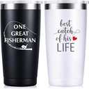 Sixspace Wedding Anniversary for Couple Friend Lovers Cups Stainless Steel Wine Tumbler Travel Mug with Straw and Lid,2 Pack (4.blackwhite)