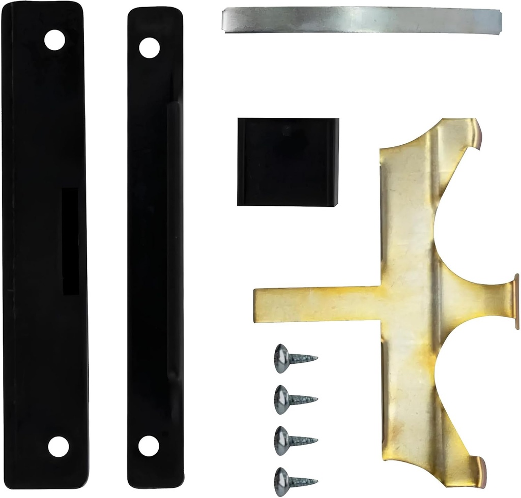 Brixwell Patio Screen Door Handle Nylon Material, Black Finish, 3-1/2" Hole Centers Compatible with Sliding Screen Doors Replacement Handle for Residential.