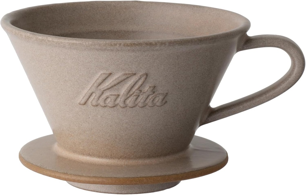 Carita Coffee Dripper Mino Ware High Heat Retention Pottery, For 2 - 4 People, Sand Brown, #02103 Wave Series, Made in Japan, Drip Equipment, For 2 People, For 4 Cups, Porcelain, Stylish, Outdoor