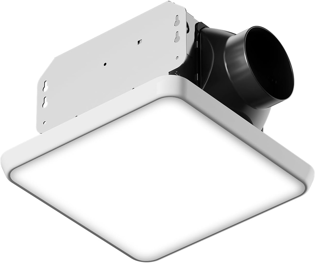 Fitop Bathroom Exhaust Fan with Light, 110 CFM Ultra Quiet 1.0 Sones Bathroom Vent Fan with Light,1300LM LED Light 2700K/4000K/6500K & Nightlight,Light Memory Function, ETL Certified