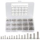 750pcs M1.4/M1.6/M2/M2.5/M3 Phillips Pan Head Small Machine Screws,Tiny Screw,Micro Little Screws,Mini Screw Assortment Kit for Watch,Toy,Electronic Equipment Repair,Nickel-Plated Carbon Steel