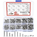 324 Pcs Metric Screw Assortment Kit, Metric Screws Bolts and Nuts and Washers Set, M3 M4 Hex Button Socket Head Cap Screws Nuts and Bolts and Flat Washers, Hex Socket Head Machine Screws