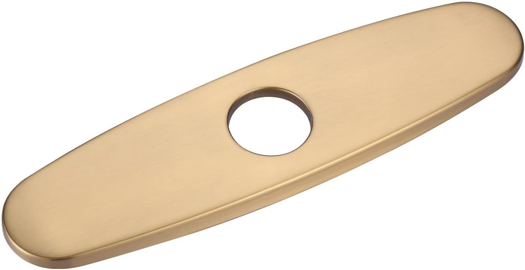 Faucet Plate, ALEASHA Kitchen Sink Cover Stainless Steel Plate for 1 or 3 Hole Bathroom or Kitchen Sink Faucet 10 Inch Escutcheon Hole Covers Polished (Gold)