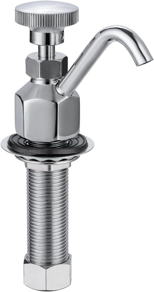 Kitchen Faucet Single Hole Dipper Well Faucet 0.5 GPM Flow Coffee Shop Bar Counter Sink Faucet Deck Mount Commercial Food Washing Tool for Washing Ice Cream or Coffee Spoons, Brass