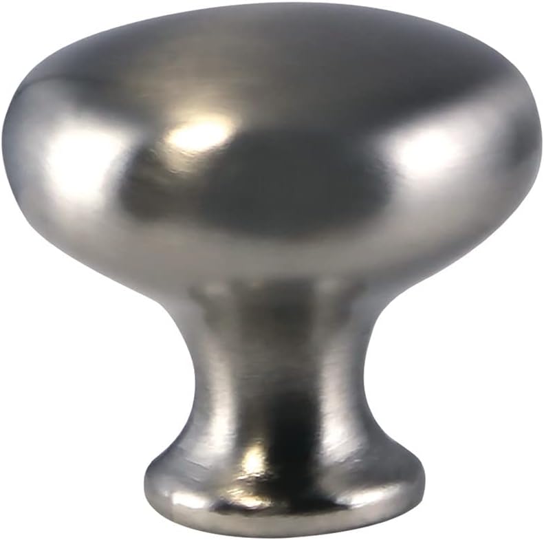 Design House 564567 1.25-inch Mushroom Cabinet Knob, Satin Nickel, 5-Pack