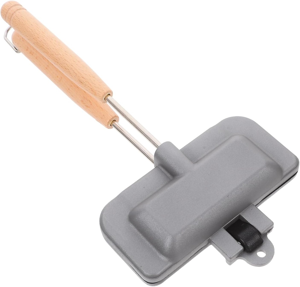 Double-sided Non-stick Frying Pan for Sandwiches Detachable Aluminum Alloy Kitchen Tool for Toast Eggs and Grilled Treats Versatile Cooking Gadget for Home Chefs