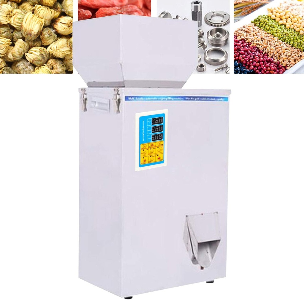 10-500g Filling Machine 110V Automatic Particle Dispenser for Whole Grains, Tea, Spices, Metal Automatic Filler Machine Particle Dispenser Mixer Machine | US Stock