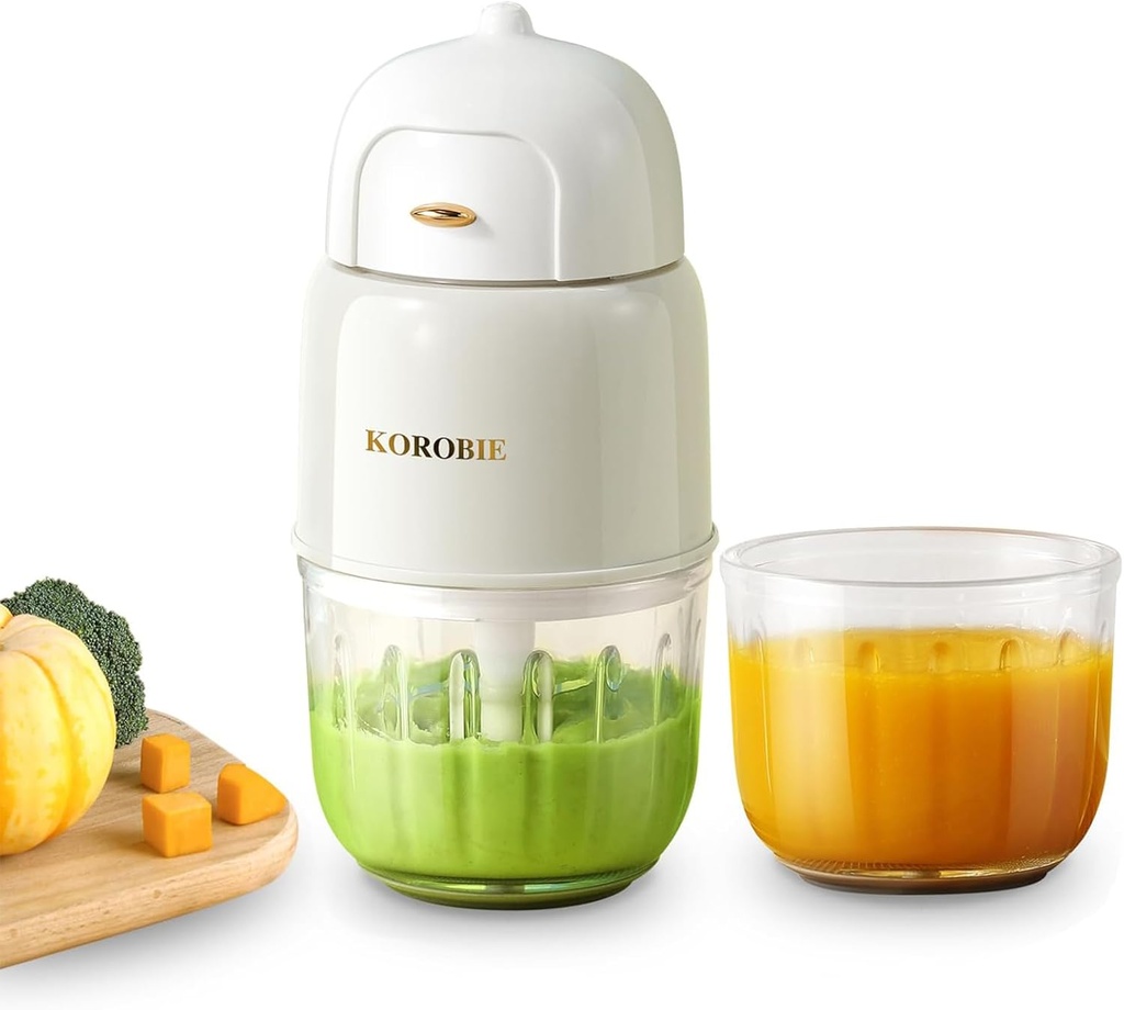 Baby Food Maker - Blender with 2 Glass Bowls, Processor for Fruit, Veggie, Meat, Puree Maker