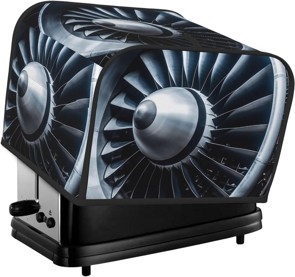 4 Slice Toaster Cover with Two Pockets for Storing knife Super Soft Appliance Cover Jet Engine Dust Cover for Kitchen Small Oven Cover Kitchen Bread Machine Protector Cover