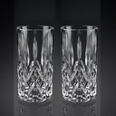 2 Highball Glasses, Clear Crystal Iced Tea Glasses, Tumblers, Drinkware Cold Beverages, Beer, Cocktails, Juice for Home, Bar, Party, Wedding, Office, 13oz Oxford