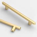 Asidrama 10 Pack 5 Inch(128mm) Brushed Gold Kitchen Cabinet Handles, Cabinet Pulls Kitchen Cabinet Hardware for Cupboard Drawer Pulls