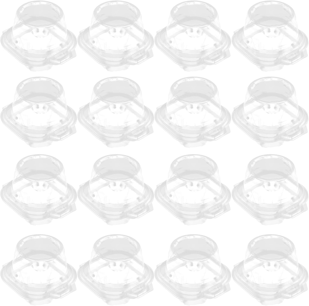 PRETYZOOM 50Pcs Thickened Individual Egg Tart Cups Dessert Packing Boxes for Cakes and Snacks Pet Cake Containers for Parties and Events