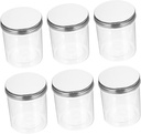 6pcs Transparent Cookie Jar Airtight Candy Canisters for Sweets Snacks Lid Kitchen Storage Lightweight Portable Design