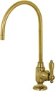 Kingston Brass KS5197TAL Tudor Single-Handle Water Filtration Faucet, Brushed Brass